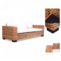 VidaXL 3-Sitzer-Sofa Natürliches Rattan