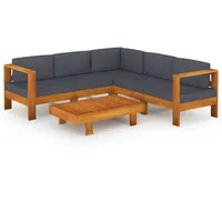VidaXL Garten-Lounge-Set 6-tlg. grau Akazienholz