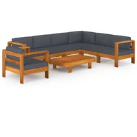 VidaXL Garten-Lounge-Set 8-tlg. dunkelgrau 3057957
