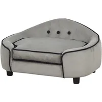 PawHut Hundesofa Grau, 66,5 x 45 x 35,5 cm