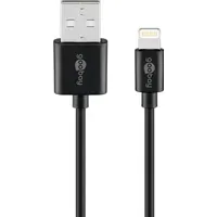 Goobay Lightning USB Lade- und Synchronisationskabel, 2m, schwarz