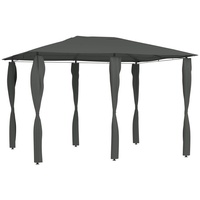 VidaXL Pavillon mit Pfostenabdeckungen 3x4x2,6 m Anthrazit 160 g/m2