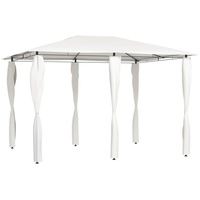 VidaXL Pavillon mit Pfostenabdeckungen 3x4x2,6 m Creme 160 g/m2