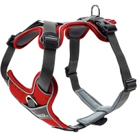 Hunter Geschirr Divo M, rot/grau