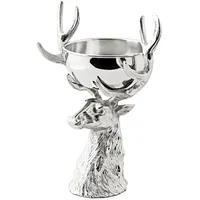 Edzard Schale Richard Aluminium vernickelt, silberfarben, Höhe 33 cm,