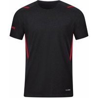 Jako Kinder T-Shirt Challenge, Schwarz-Meliert/Rot, 152