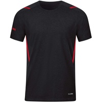 Jako Kinder T-Shirt Challenge, Schwarz-Meliert/Rot, 164