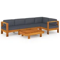 VidaXL Modell 1 Loungeset dunkelgrau Akazienholz
