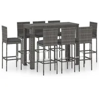 VidaXL Garten-Bar-Set 9-tlg. Anthrazit