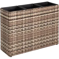 Estexo Polyrattan Hochbeet 77 x 27 x 60 cm