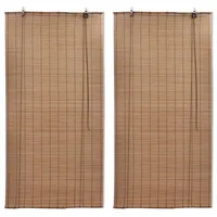 VidaXL Bambusrollos 2 Stk. Braun