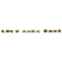 NOCH Blumenkästen blühend rot, weiß und gelb 14009 H0