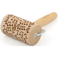 Folkroll Teigroller 3D-Motiv-Teigrolle Buchenholz, Musik