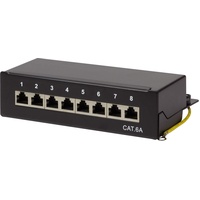 Logilink NP0018B Patch Panel 8 Port Patchpanel CAT 6a