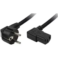 Logilink Strom Anschlusskabel [1x Schutzkontakt-Winkelstecker - 1x Kaltgeräte-Stecker C13]