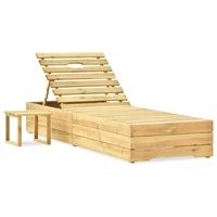 VidaXL Sonnenliege mit Tisch Grün Imprägniertes Kiefernholz