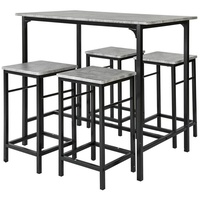 SoBuy Bartisch Set 5-teilig Esstisch Bistrotisch mit 4 Stühlen