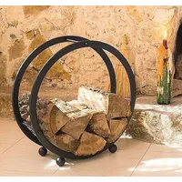 DanDiBo Ambiente DanDiBo Kaminholzregal Kaminholzständer Rund D-55 cm Holzkorb