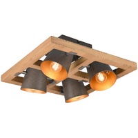 Trio 4er Deckenleuchte Bell nickel antik