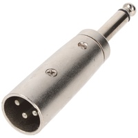 Goobay XLR-Adapter, AUX-Klinke 6,35 mm, Mono-Stecker zu XLR-Stecker -