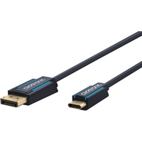 Clicktronic USB-C to DP Cable. M/M. Blue. 1.0m /