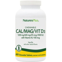 Nature's Plus Cal/Mag/Vit D3 with Vitamin K2 Vanille Kautabletten