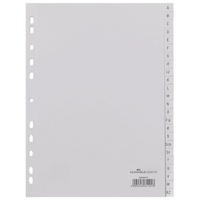 Durable 650810 Alphabetischer Registerindex Polypropylen (PP) grau