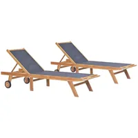 VidaXL Sonnenliege 206 x 60 x 35 cm grau/braun