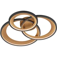 Trio LED-Deckenleuchte Granada Alu, Eisen, Stahl & Metall Gold,