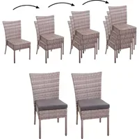 MCW Gartenstuhl-Set 52 x 58 x 90 cm grau