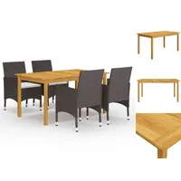 VidaXL 5-tlg. Garten-Essgruppe Braun