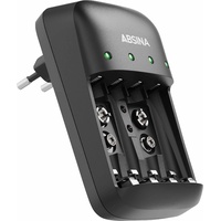 Absina X4 Rundzellen-Ladegerät NiMH, NiCd Micro AAA Mignon (AA),