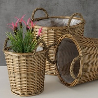 Boltze Pflanzkorb Blumentopf Pflanzgefäße Handgefertigt Blumenkübel Pflanzentöpfe Wohnzimmer, Holz