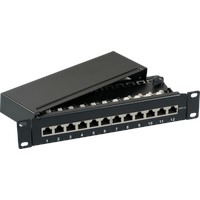EFB-Elektronik EFB 37735SW.12 - Mini-Patchpanel STP 12xRJ45 Cat.5e, 10“