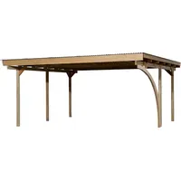 Weka Doppelcarport 616 A 5,00 x 5,00 m braun