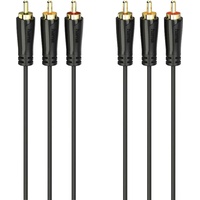 Hama Audio-/Video-Kabel, 3 Cinch-Stecker - 3 Cinch-Stecker, vergoldet, 1,5