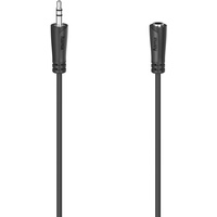 Hama Audio-Verlängerungskabel, 3,5-mm-Klinken-Stecker - Kupplung, Stereo schwarz