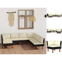 VidaXL Garten-Lounge-Set 7-tlg. schwarz 3059740