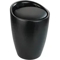 Wenko Badhocker mit Wäschesammler Candy 24229100 schwarz matt,