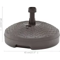 VidaXL Schirmständer Sand/Wasser 20 L Kunststoff Braun