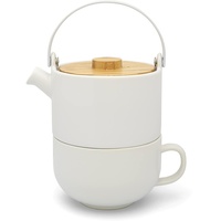 Bredemeijer Tea-for-one Umea weiß mit Bambusdeckel 142007
