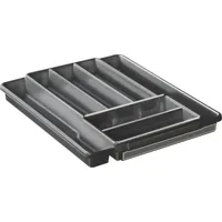 Rotho Besteckkasten Domino Kunststoff Grau