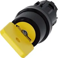 Siemens 3SU10004JC010AA0 Schlüsselschalter O.M.R, 22mm, rund, Kunststoff, gelb, Schlüsselabzug