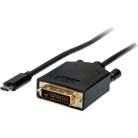 Value USB C DVI Adapterkabel, ST/ST, 1 m