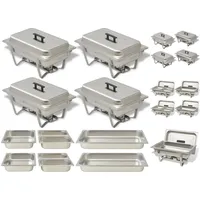 VidaXL Chafing Dish Set 4-tlg. Edelstahl