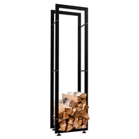 CLP Kaminholzständer Keri V2 schwarz/25x40x150 cm