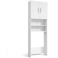 Vicco Waschmaschinenschrank 190 x 64 cm Weiß MDF/Spanplatte