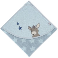 Sterntaler Kapuzenbadetuch Emmi mittelblau