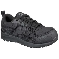 SKECHERS Bulklin Ayak Damen Industrieschuh, Schwarzes Textil-Synthetik, 38