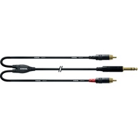 Cordial Y-Kabel 6,3mm Stereoklinke - 2x Cinch-Stecker 3,0m